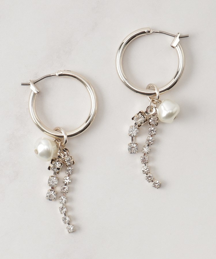 シューラルー(SHOO・LA・RUE)のダブルビジューフープピアス1