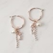 シューラルー(SHOO・LA・RUE)のダブルビジューフープピアス ピンクゴールド(005)
