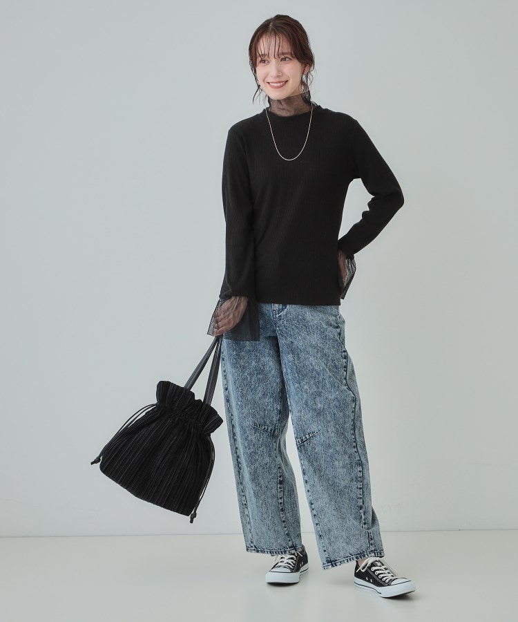 シューラルー(SHOO・LA・RUE)のプリーツ巾着トートバッグ13