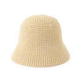 シューラルー(SHOO・LA・RUE)のバックスリットリボン付ベル型ニット帽