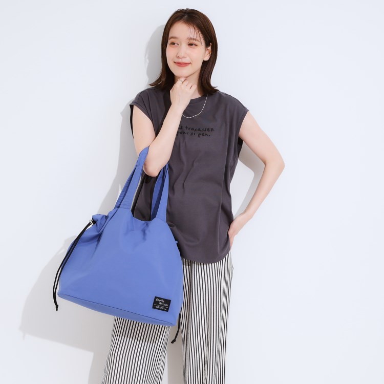 シューラルー(SHOO・LA・RUE)の【撥水】ビッグ巾着トートバッグ トートバッグ