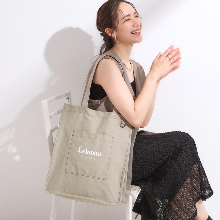 シューラルー(SHOO・LA・RUE)の【推し活におすすめ】キャンバストートバッグ【うちわも入る】 トートバッグ