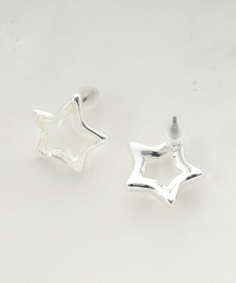 シューラルー(SHOO・LA・RUE)の【チタンポスト】クリア星ピアス3