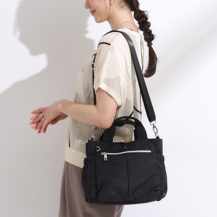 シューラルー(SHOO・LA・RUE)の【撥水/2WAY】フロントポケット トートバッグ トートバッグ