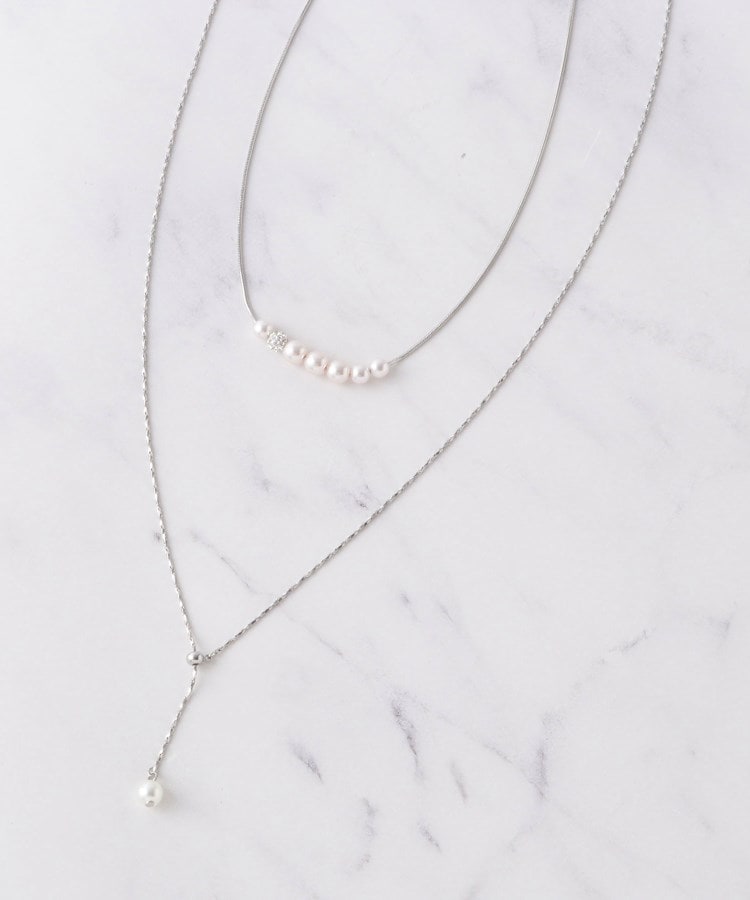 シューラルー(SHOO・LA・RUE)の【セレモニー】3WAYネックレス シルバー(006)