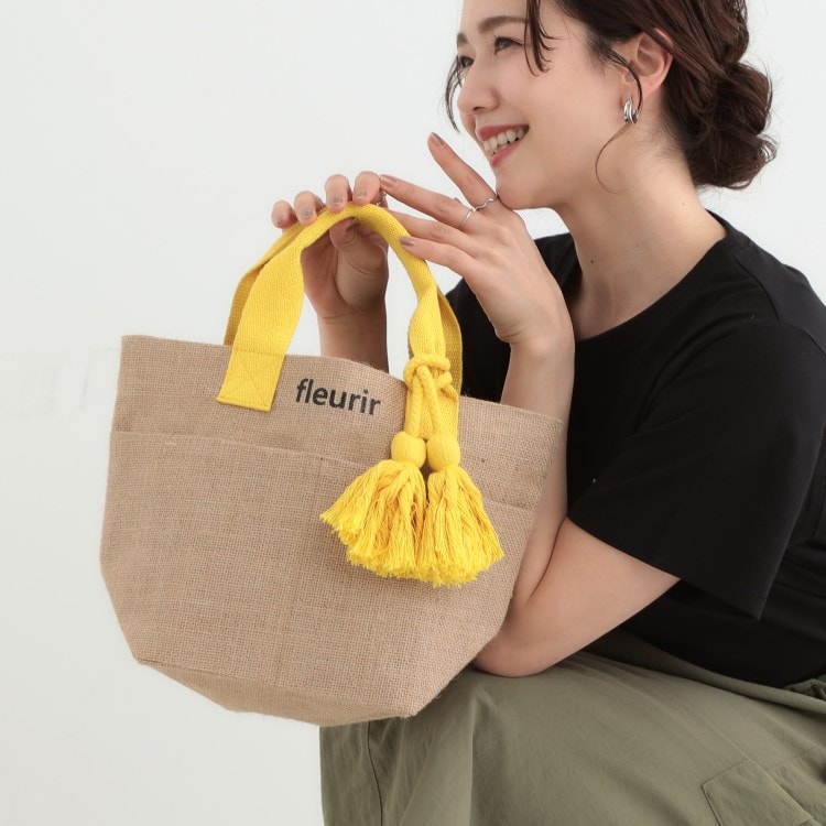 シューラルー(SHOO・LA・RUE)の【高レビュー】夏を彩る ジュートランチトートバッグ トートバッグ