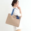 シューラルー(SHOO・LA・RUE)の夏を彩る スクエアジュートトートバッグ ブルー(092)