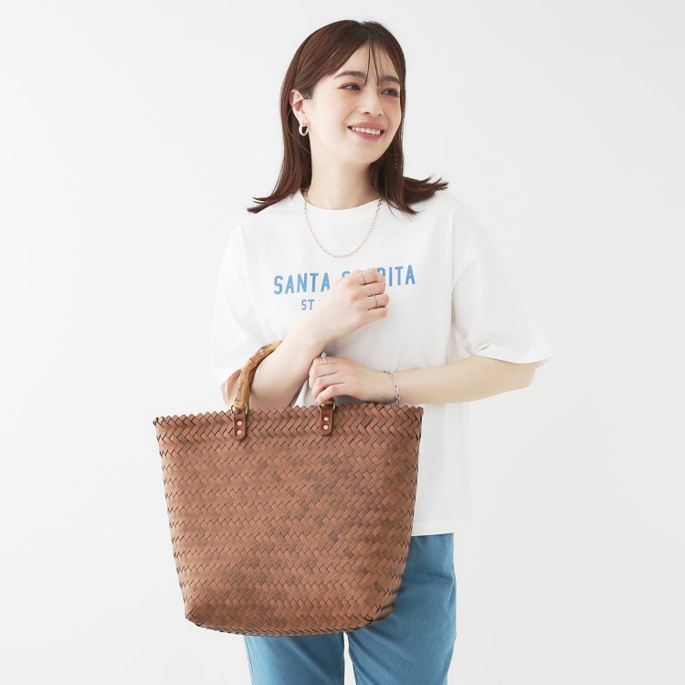 シューラルー(SHOO・LA・RUE)の雑材風メッシュトートバッグ トートバッグ