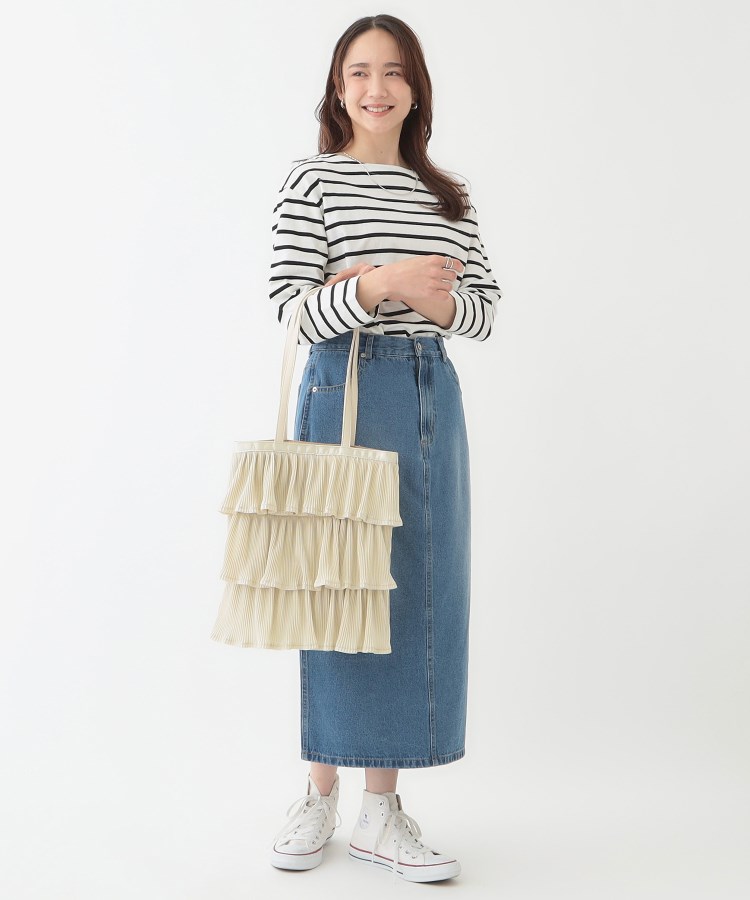 シューラルー(SHOO・LA・RUE)のフリルティアードトートバッグ4