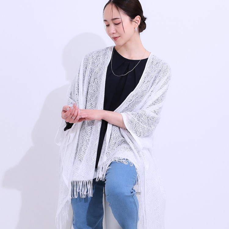 シューラルー(SHOO・LA・RUE)のスクエアレースポンチョ ポンチョ