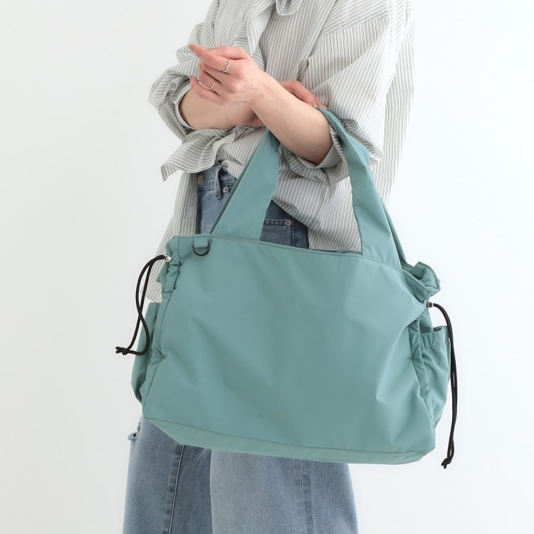 シューラルー(SHOO・LA・RUE)の【撥水】サイドドロストトートバッグ トートバッグ