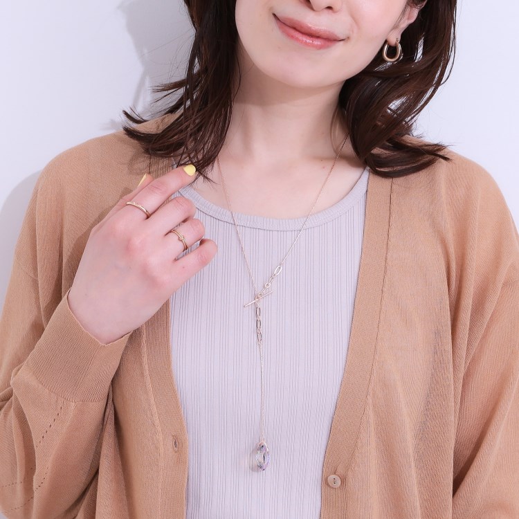 シューラルー(SHOO・LA・RUE)のオーロラモチーフY字ネックレス ネックレス