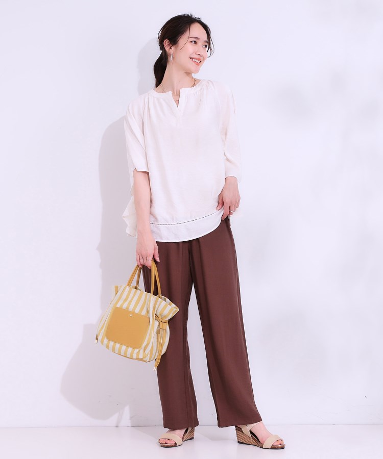 シューラルー(SHOO・LA・RUE)の【2WAY】素材コンビトートバッグ2