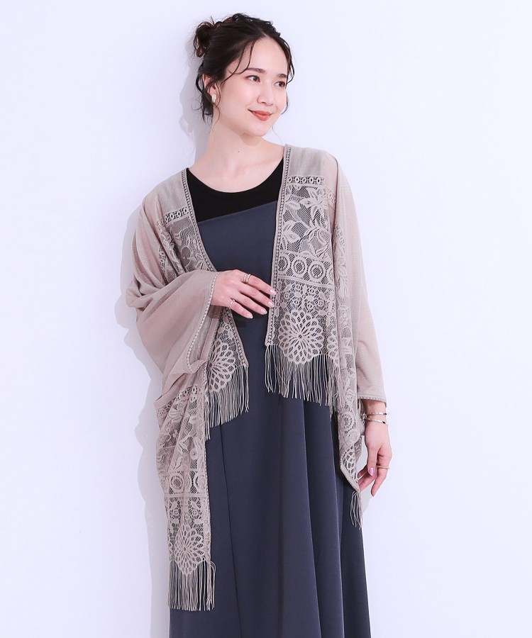 シューラルー(SHOO・LA・RUE)の花柄レースポンチョ17