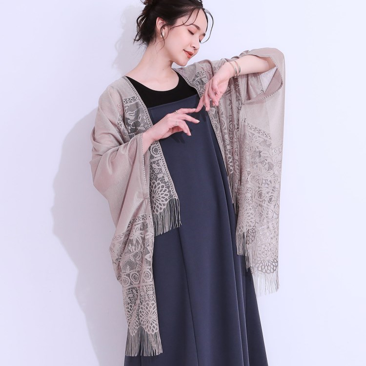 シューラルー(SHOO・LA・RUE)の花柄レースポンチョ ポンチョ