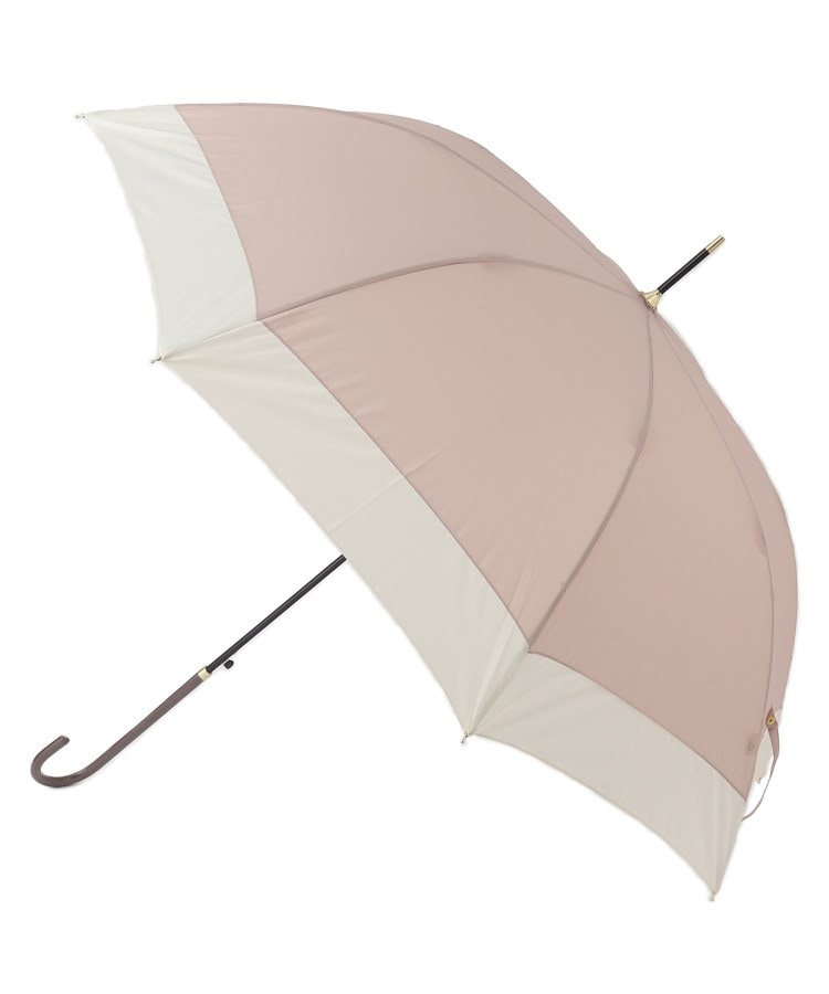 シューラルー(SHOO・LA・RUE)の【長傘/晴雨兼用/because】バイカラージャンプ傘 ベビーピンク(071)