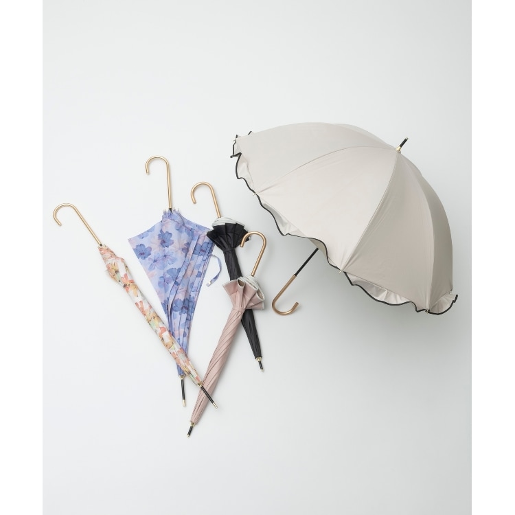 シューラルー(SHOO・LA・RUE)の【長傘/晴雨兼用】ペプラムフリルアンブレラ 長傘