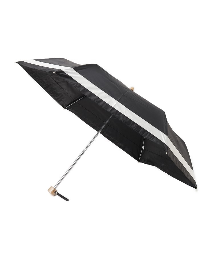シューラルー(SHOO・LA・RUE)の【折りたたみ傘/晴雨兼用／遮熱】 配色ミニアンブレラ ブラック(519)