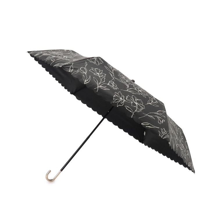 シューラルー(SHOO・LA・RUE)の【because】 ラインフラワーミニ 折りたたみ傘