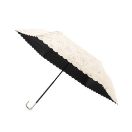 シューラルー(SHOO・LA・RUE)の【折りたたみ傘/because】 ラインフラワーミニ