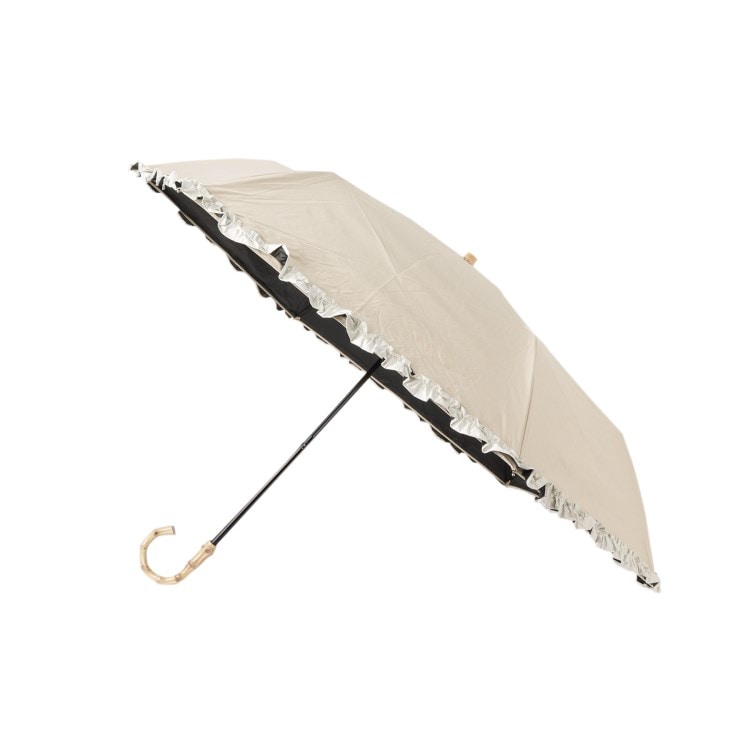 シューラルー(SHOO・LA・RUE)の【折りたたみ傘/晴雨兼用/because】バンブーフリル 折りたたみ傘