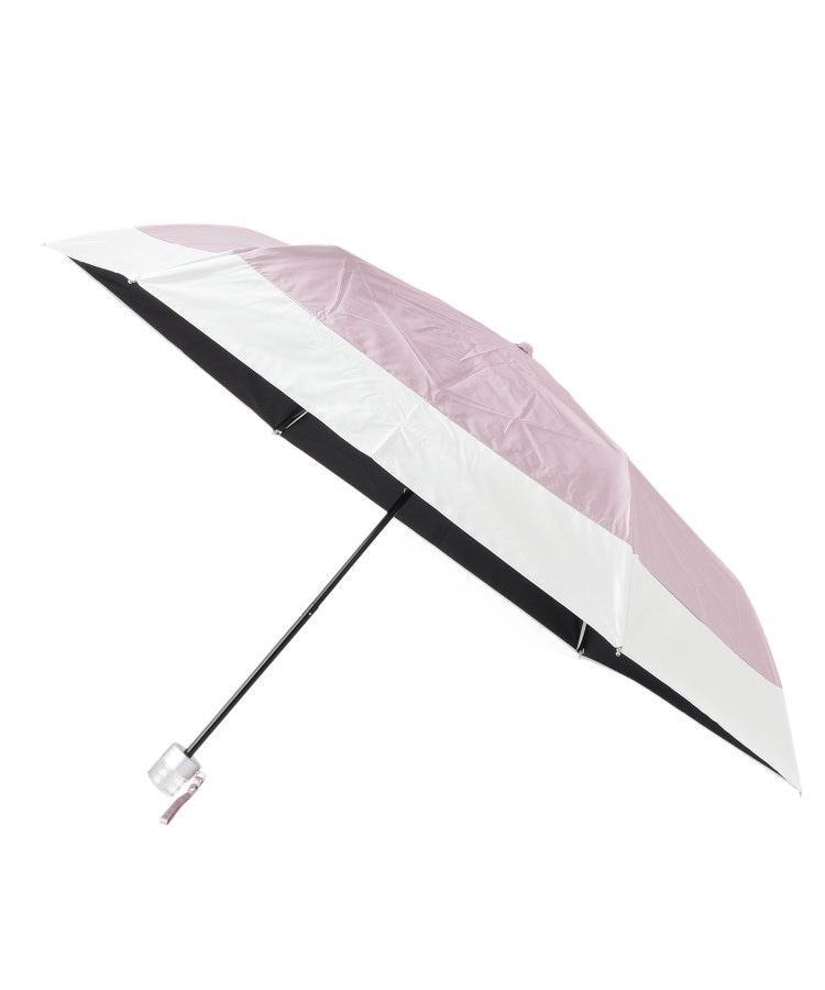 シューラルー(SHOO・LA・RUE)の【折りたたみ傘/晴雨兼用/because】パールブバイカラー1