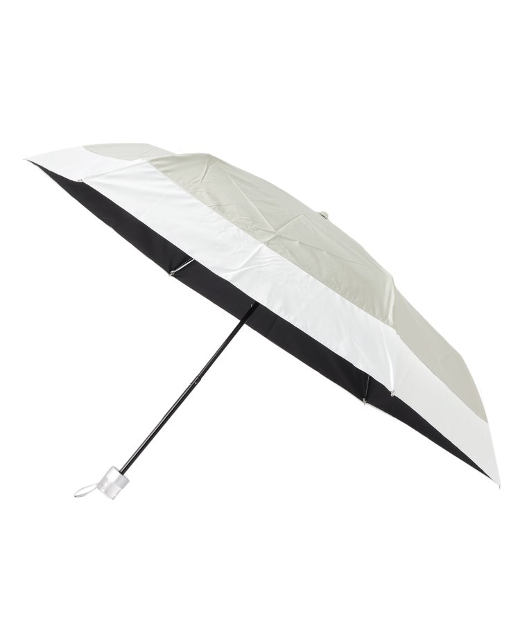 シューラルー(SHOO・LA・RUE)の【折りたたみ傘/晴雨兼用/because】パールブバイカラー ライトグリーン(520)