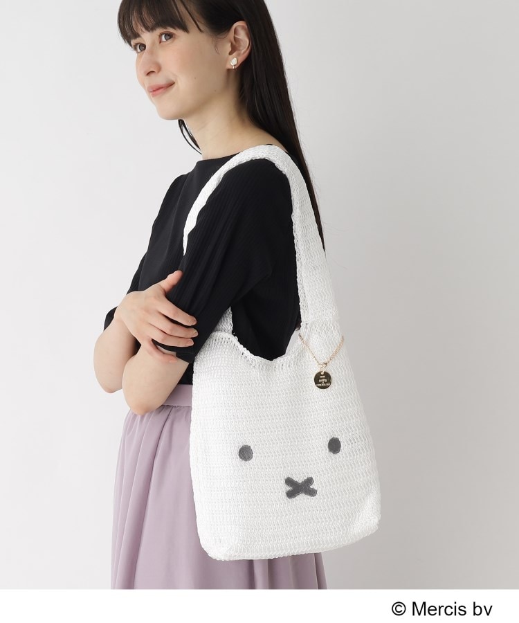コラボ】OPAQUE.CLIP×miffy ニットトートバッグ(トートバッグ