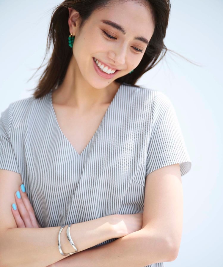 ≪ヒルナンデス!で紹介≫ Wウェーブラインバングル(ブレスレット