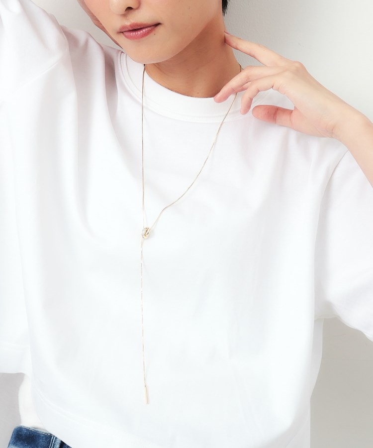 ビジューリング×メタルリングネックレス(ネックレス) | OPAQUE ビジューリング×メタルリングネックレス(ネックレス) | OPAQUE