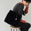 オペークドットクリップ(OPAQUE.CLIP)の【A4サイズ対応/マチ付き】ストライプフェイクファートートバッグ6
