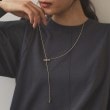 オペークドットクリップ(OPAQUE.CLIP)のリボン×メタル スライドネックレス5