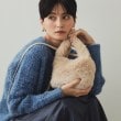オペークドットクリップ(OPAQUE.CLIP)の【2WAY】フェイクファーショルダーバッグ ライトベージュ(051)
