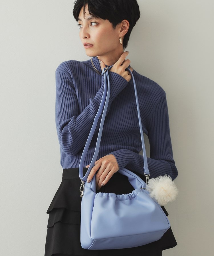 2WAY】チュールチャーム付きミニショルダーバッグ(ショルダー 2WAY】チュールチャーム付きミニショルダーバッグ(ショルダー