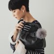 オペークドットクリップ(OPAQUE.CLIP)の【2WAY】チュールチャーム付きミニショルダーバッグ ブラック(019)
