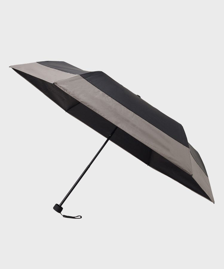 オペークドットクリップ(OPAQUE.CLIP)の【晴雨兼用】バイカラー折り畳み傘 ブラック(519)