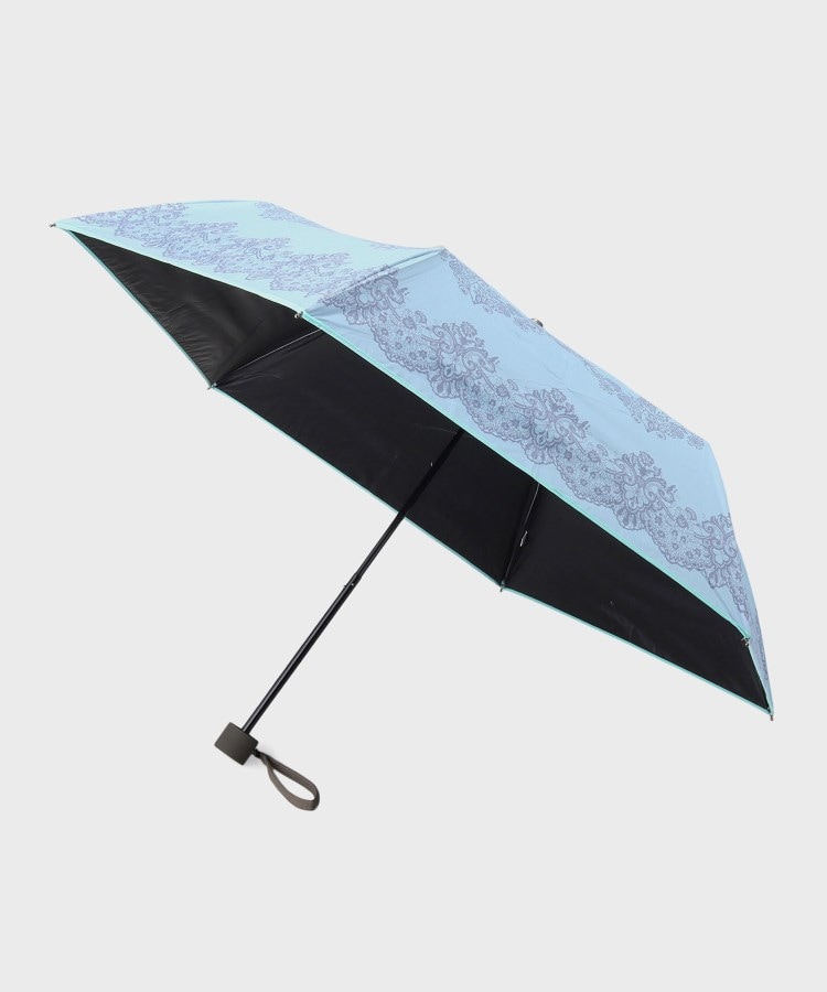 オペークドットクリップ(OPAQUE.CLIP)の【晴雨兼用】柄アソート折りたたみ傘 ブルー(092)