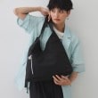 オペークドットクリップ(OPAQUE.CLIP)の【A4サイズ対応／長さ調整可能】ダブルトライアングルデザインショルダーバッグ ブラック(019)