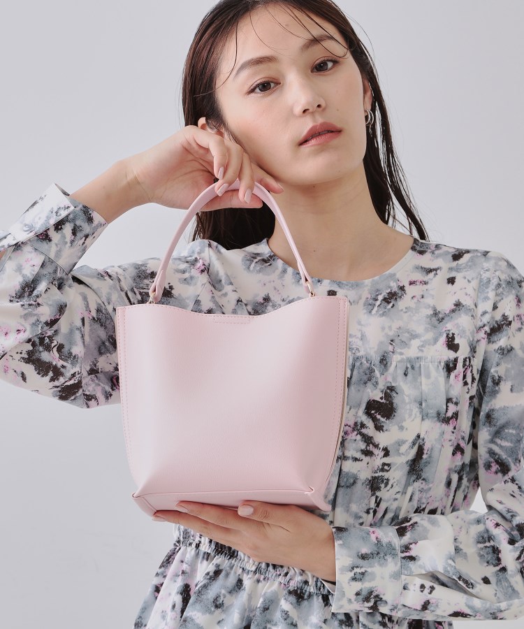 2WAY】バイカラーワンハンドルミニショルダーバッグ(ショルダー 2WAY】バイカラーワンハンドルミニショルダーバッグ(ショルダー