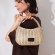 オペークドットクリップ(OPAQUE.CLIP)の【2WAY】ラタンワンハンドルミニショルダーバッグ1