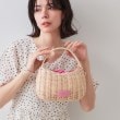 オペークドットクリップ(OPAQUE.CLIP)の【2WAY】ラタンワンハンドルミニショルダーバッグ ピンク(072)