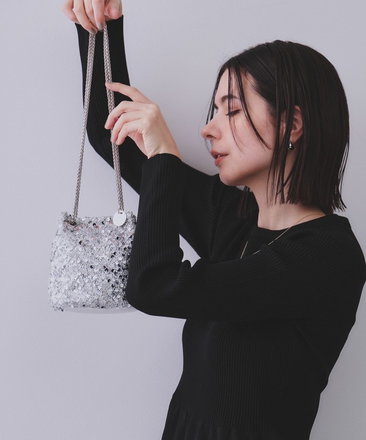 2WAY】シャイニー素材巾着ミニショルダーバッグ(ショルダー 2WAY】シャイニー素材巾着ミニショルダーバッグ(ショルダー