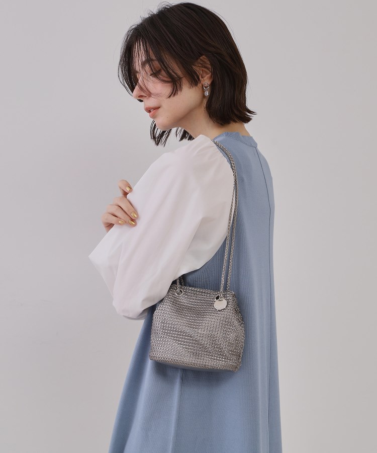 2WAY】シャイニー素材巾着ミニショルダーバッグ(ショルダー 2WAY】シャイニー素材巾着ミニショルダーバッグ(ショルダー