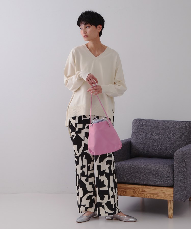 オペークドットクリップ(OPAQUE.CLIP)のサテンコンビ巾着ワンショルダーバッグ5