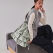 オペークドットクリップ(OPAQUE.CLIP)の【長さ調整可能】ドロストリボンフリルティアードショルダーバッグ ミントグリーン(021)