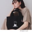 オペークドットクリップ(OPAQUE.CLIP)の【ジムボバートコラボ】プリントミドルトートバッグ ブラック(019)