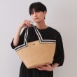 オペークドットクリップ(OPAQUE.CLIP)のバスケット調デザインテープトートバッグ ベージュ(052)