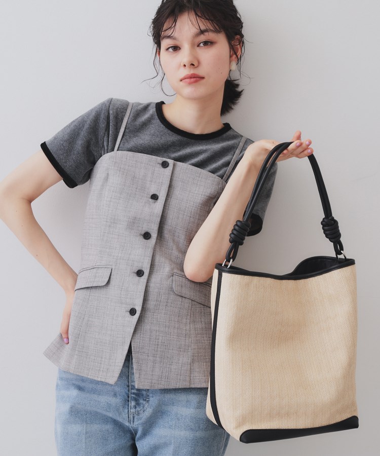 合皮コンビデザインバイカラーワンショルダーバッグ(ショルダー 合皮コンビデザインバイカラーワンショルダーバッグ(ショルダー