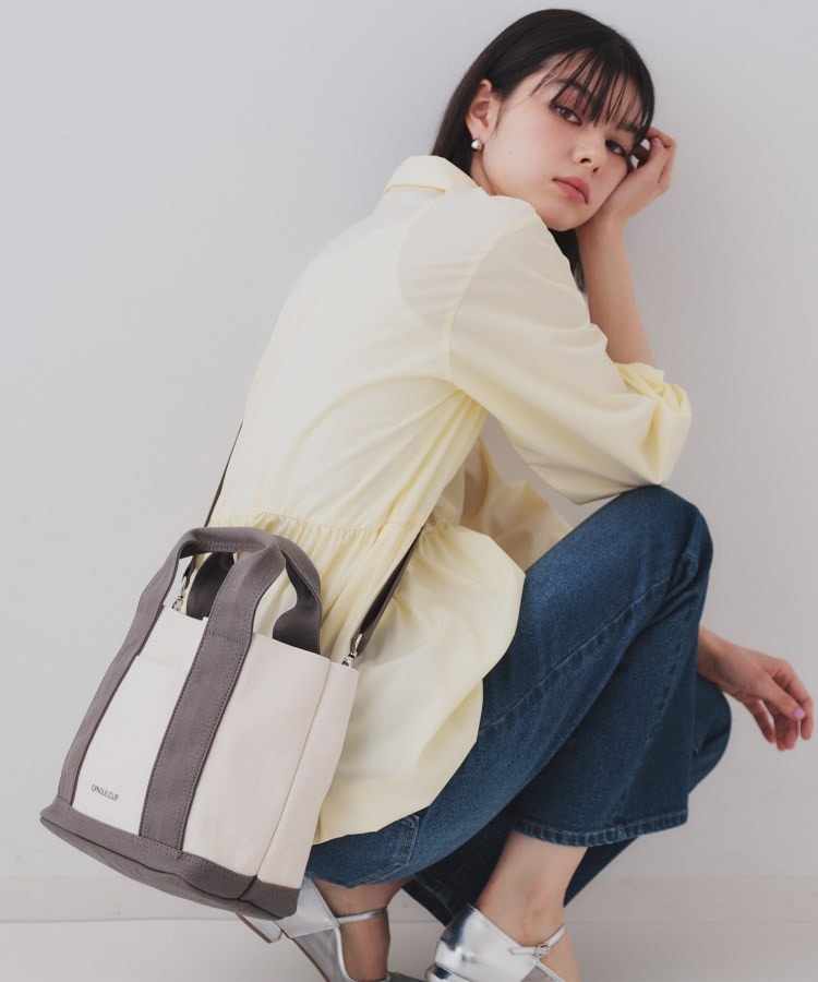 2WAY/多ポケット】3層セパレートミドルトートバッグ(トート 2WAY/多ポケット】3層セパレートミドルトートバッグ(トート