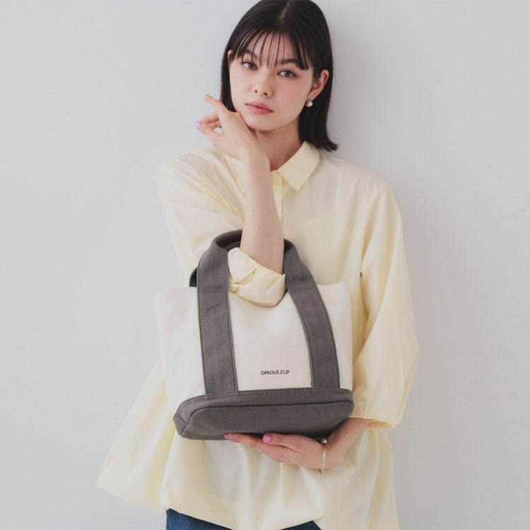 オペークドットクリップ(OPAQUE.CLIP)の【2WAY／多ポケット】3層セパレートミドルトートバッグ トートバッグ